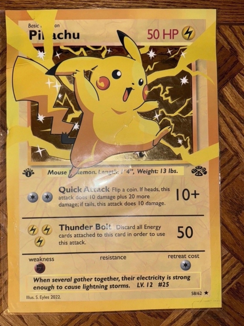 Giant Pikachu Pokemon Card